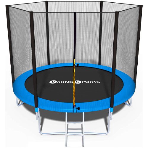 Trampolín de jardín Jumper, certificación TÜV & GS, incluye red de seguridad, estera, escalera y cubierta de borde, 305 cm de diámetro precio de trampolines en coppel