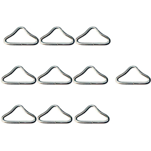BESPORTBLE 20 anillos triangulares de acero inoxidable con hebilla en V para cama elástica, piezas de repuesto